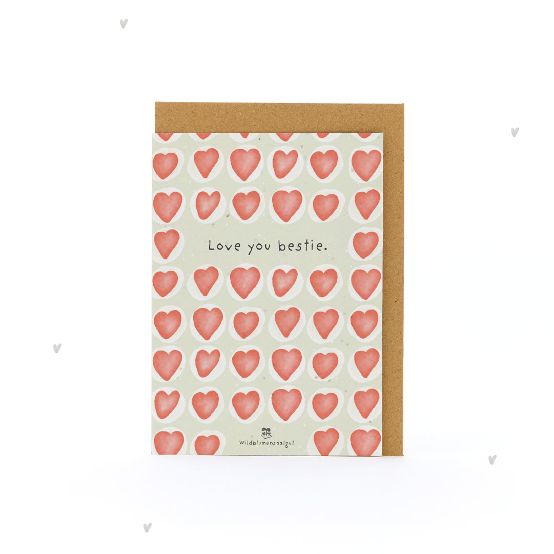 Tarjeta de felicitación - Te amo, mejor amiga