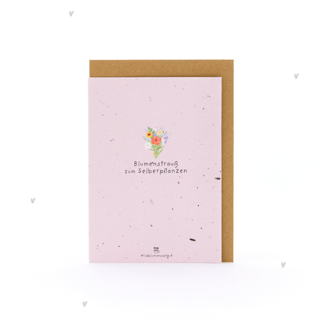 Tarjeta de felicitación - Ramo de flores para plantar tú mismo