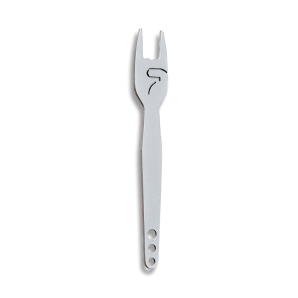 Tenedor para papas metálico