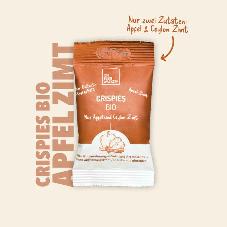 Crispies de manzana y canela orgánicos