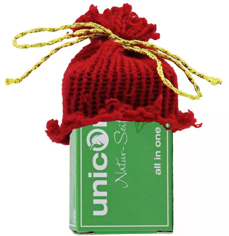 Jabón natural con sombrero rojo