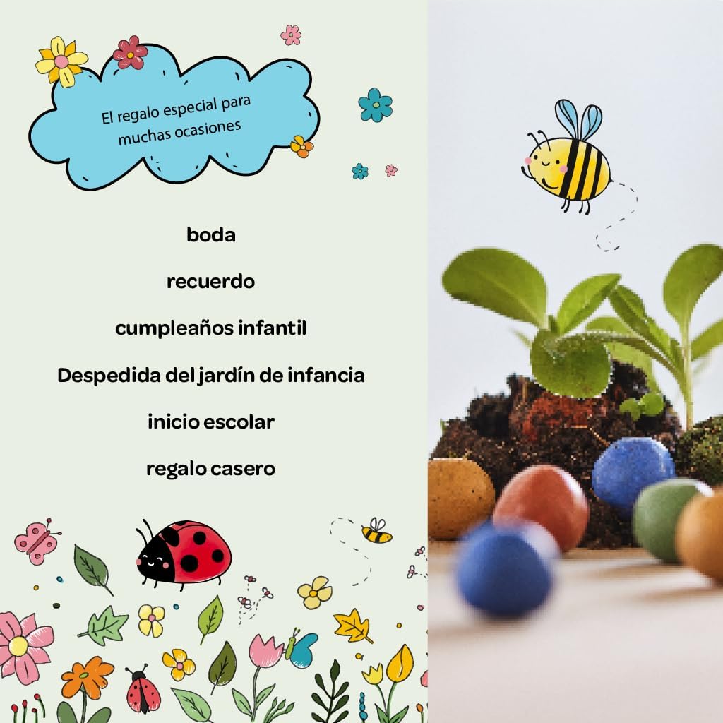 Paquete de 10 x 5 canicas de flores de colores.