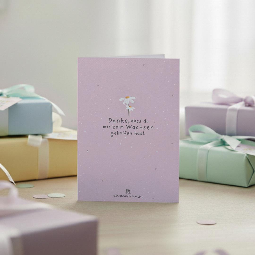 Tarjeta de felicitación - Gracias por ayudarme a crecer