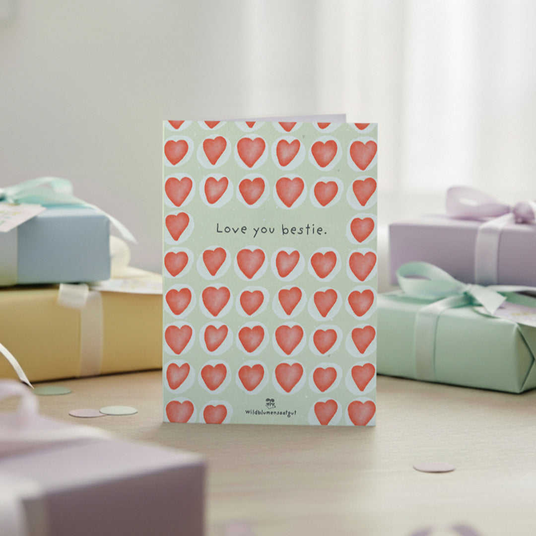Tarjeta de felicitación - Te amo, mejor amiga