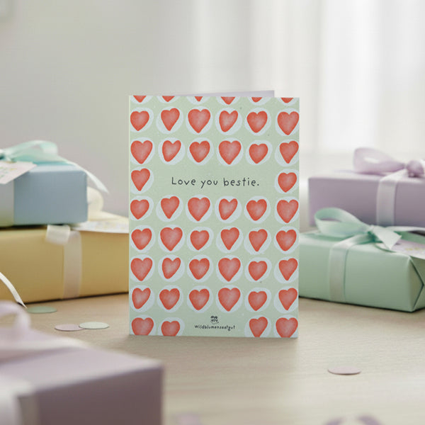 Tarjeta de felicitación - Te amo, mejor amiga