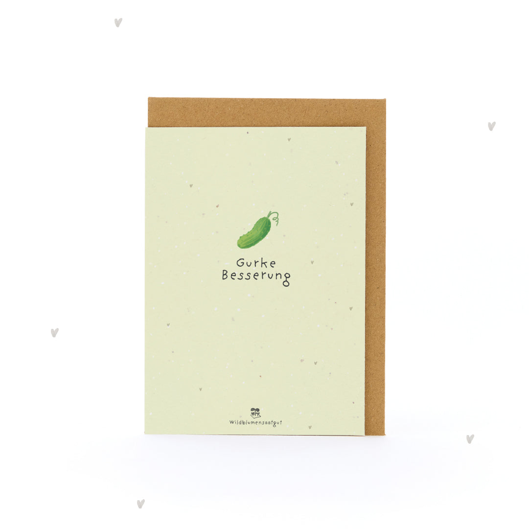 Tarjeta de felicitación - Pepino, mejórate pronto
