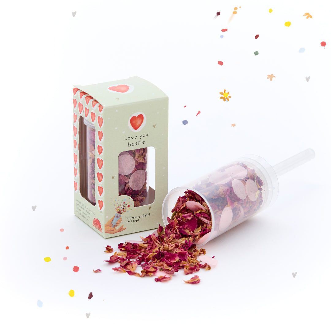 Confeti de flores - Te amo, mejor amiga