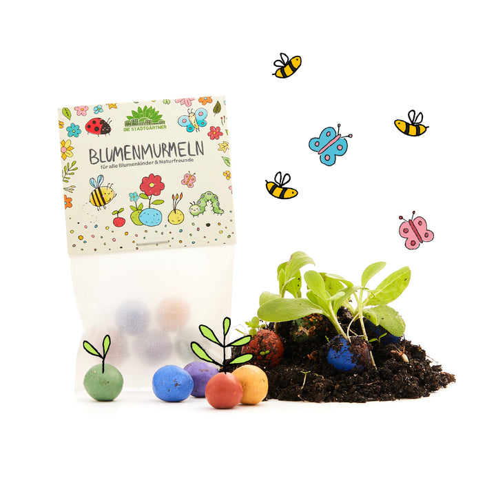 Canicas de flores para niños