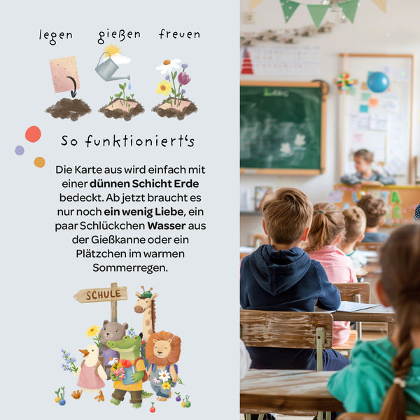 Tarjeta de felicitación para inicio escolar - Autobús
