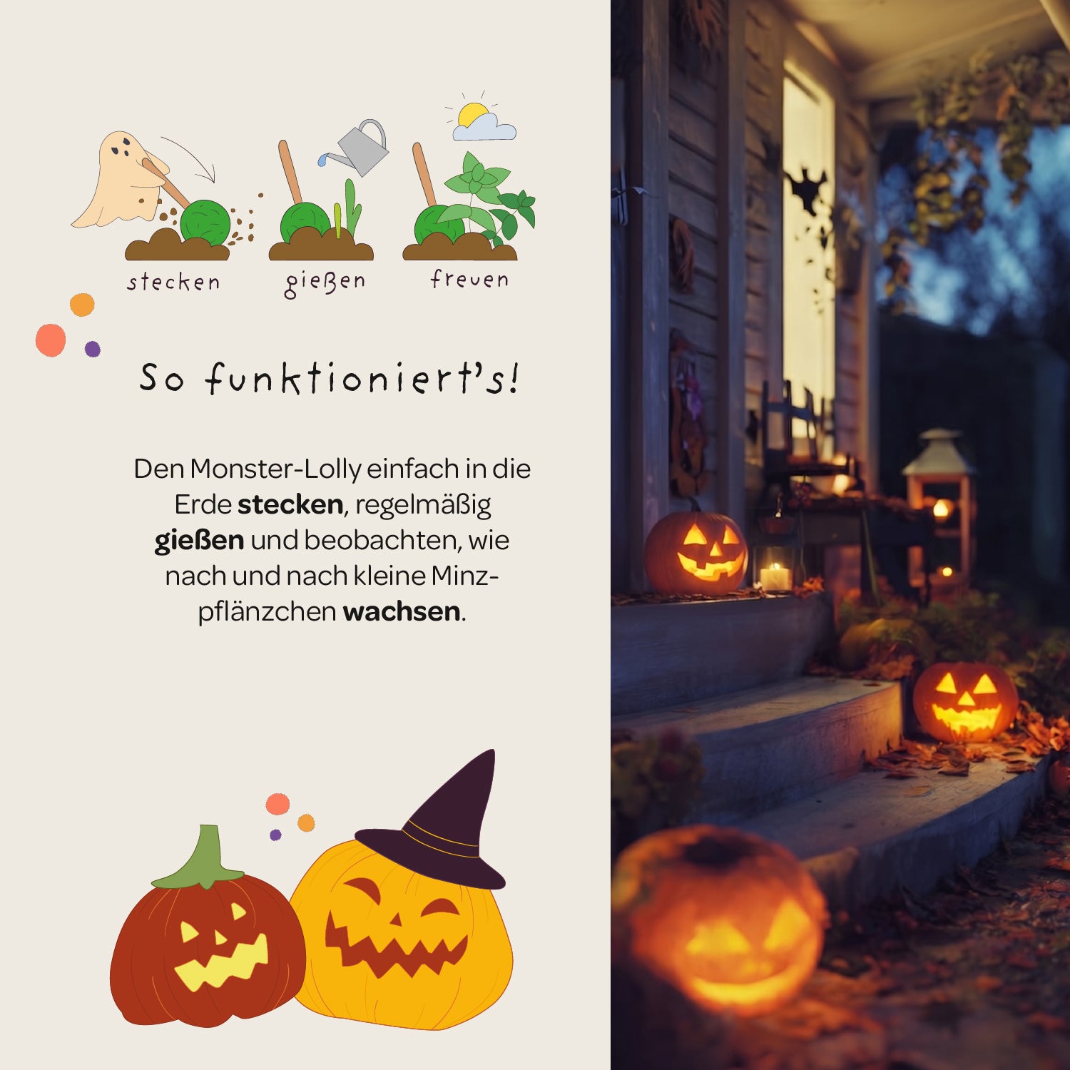 Halloween - Paleta monstruo - Menta