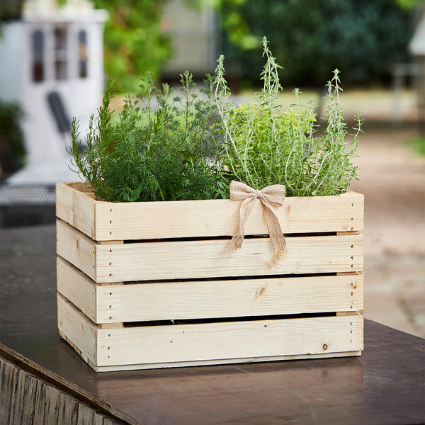 Caja de madera ligera para el jardín.