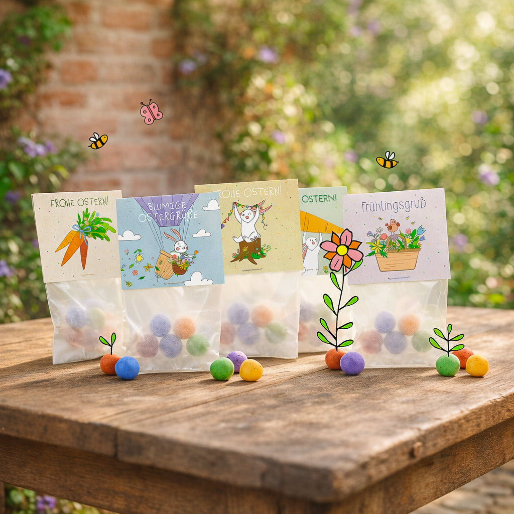 Canicas de flores de 10x5 en una bolsa – Diseño de Pascua