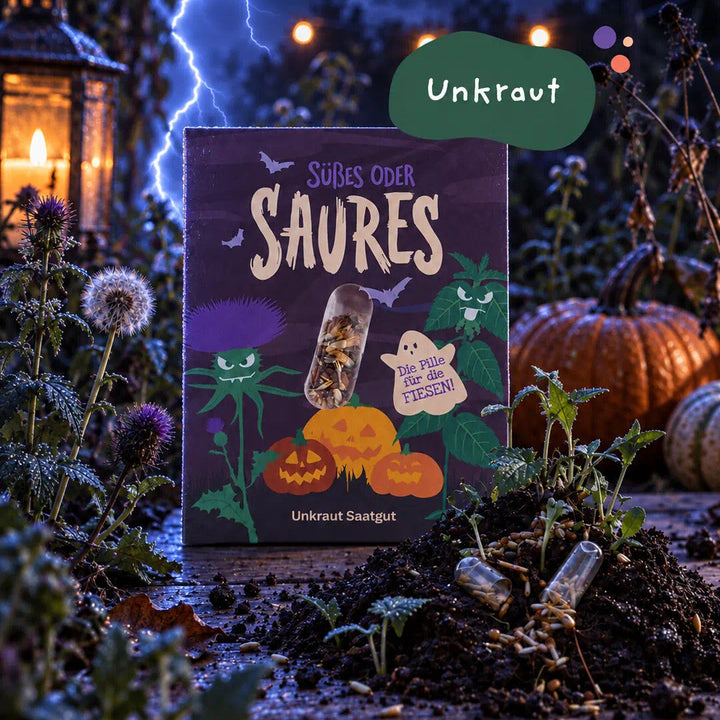 Pastilla de semillas de Halloween "Dulce o truco" - Agrio