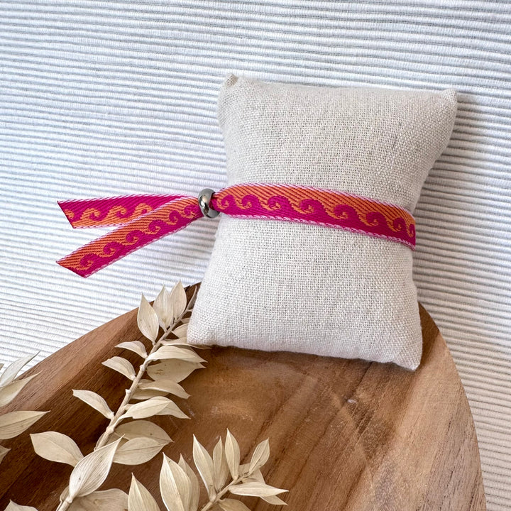 Pulsera de tela ondas