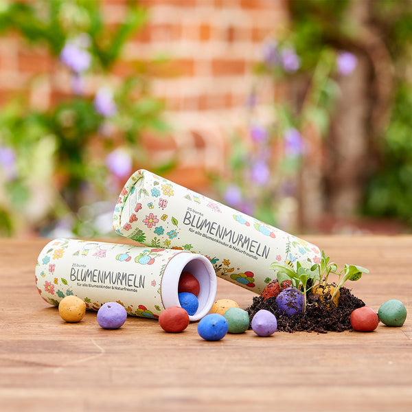 Canicas de flores para niños en lata